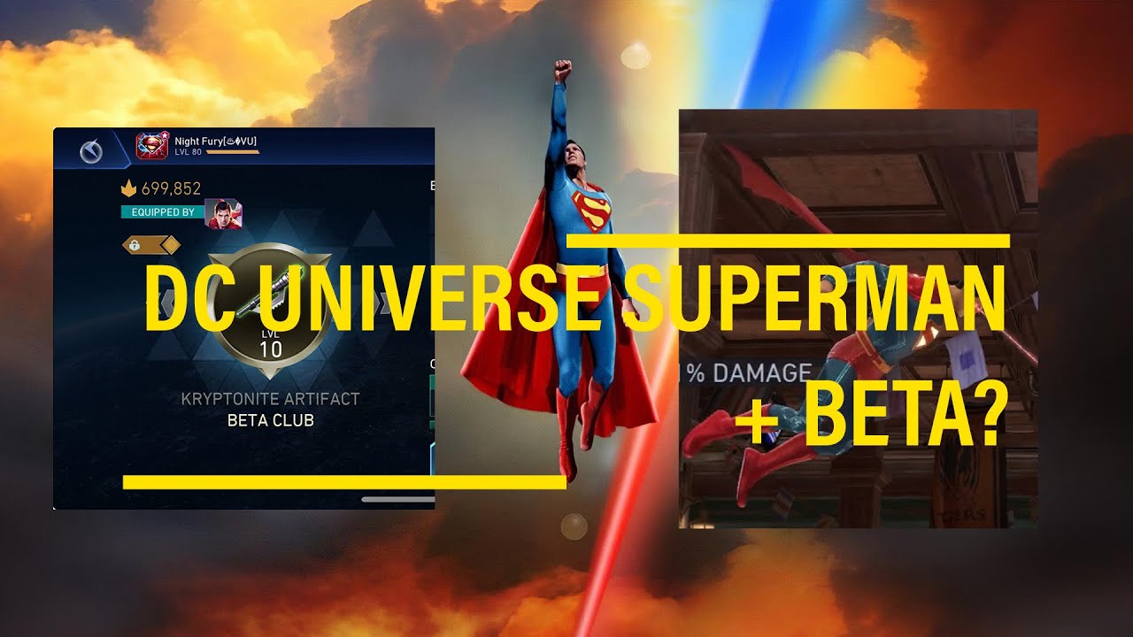 DC UNIVERSE SUPERMAN BUILD (GEAR ROLES REVEALED) + BETA CLUB? INJUSTICE 2 MOBILE