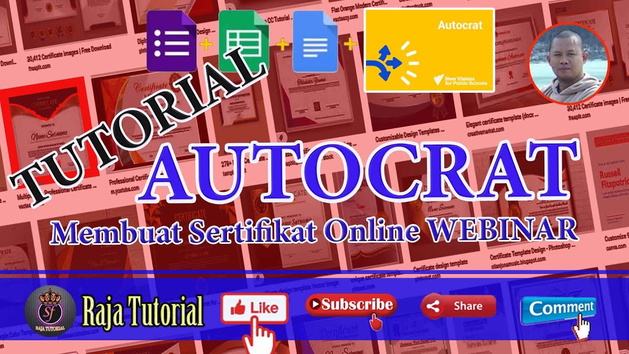 TUTORIAL AUTOCRAT | Membuat Sertifikat Online WEBINAR