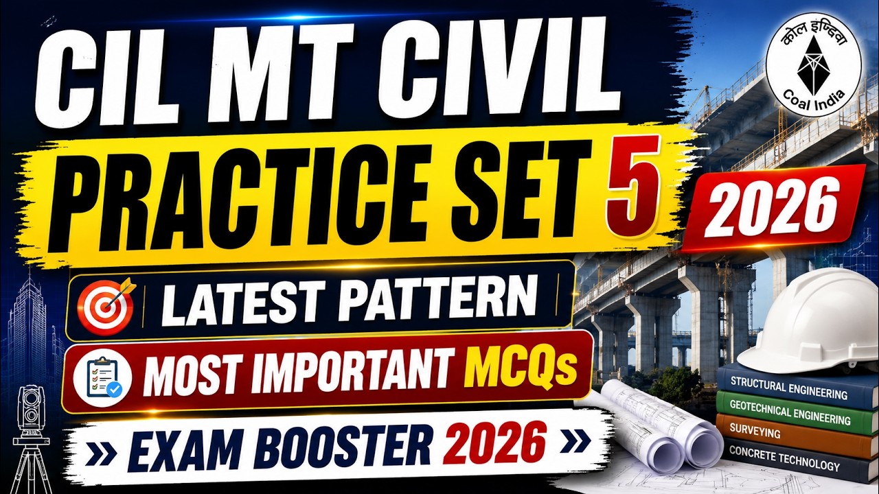 CIL Management Trainee Civil Practice Set 5 PDF 2026 | Mock Test & MCQ eBook #MockTest