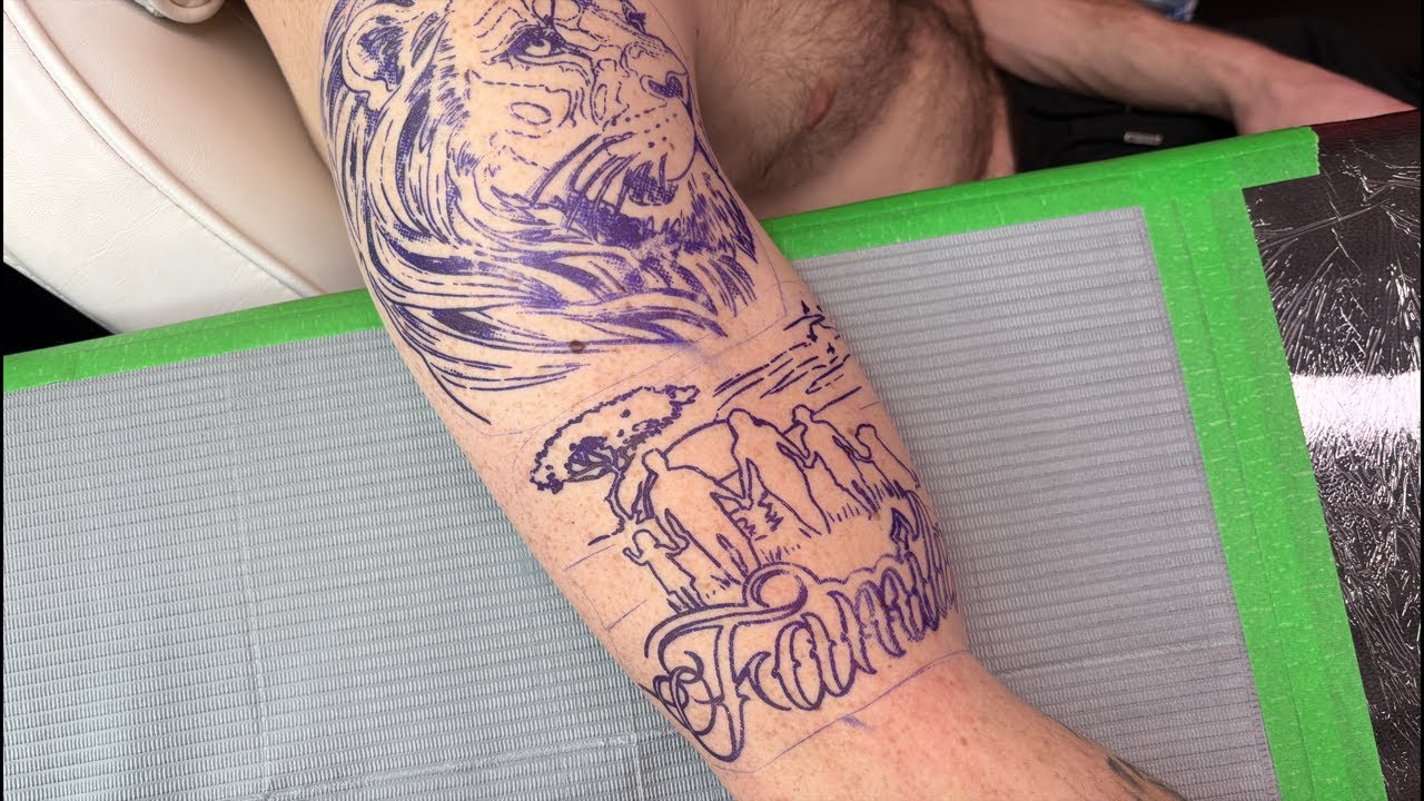 Live Tattooing - Links to my Music in Description