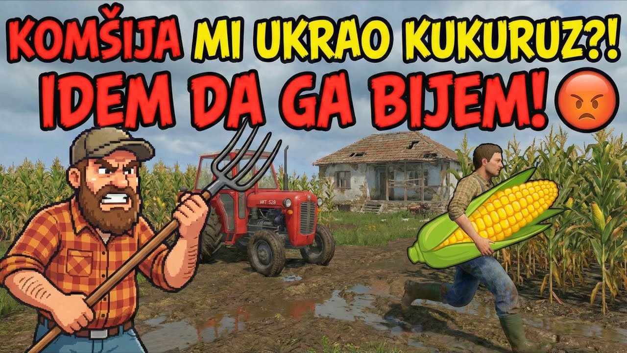 FS25 BALKAN LIVE 🔴 KOMŠIJA MI UKRAO KUKURUZ?! IDEM DA GA BIJEM! 😡