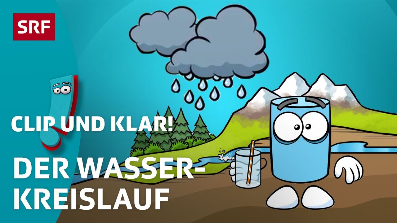 Wasserkreislauf: Was ist das? | SRF Kids – Clip und klar! | Für Kinder erklärt
