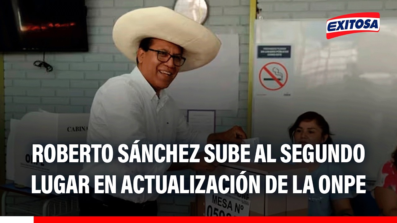 🔴🔵 Roberto S&aacute;nchez sube al segundo lugar en &uacute;ltima actualizaci&oacute;n de la ONPE