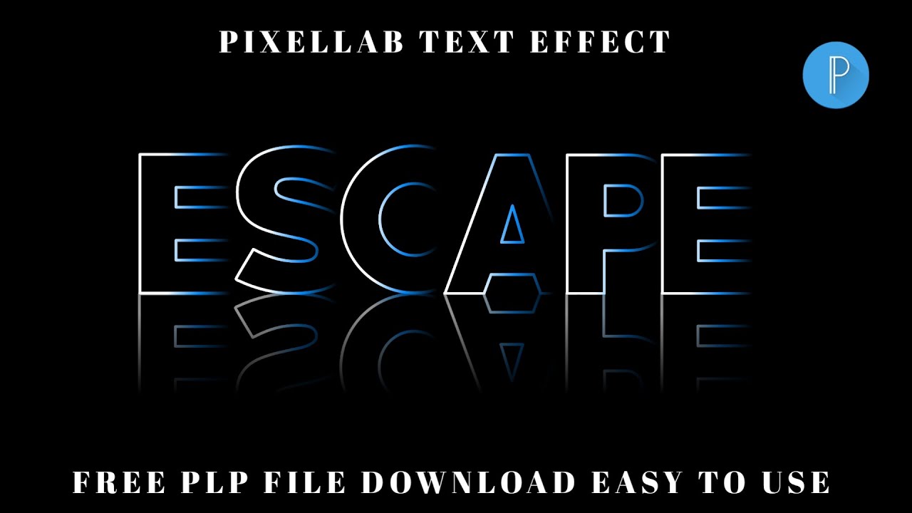 Escape Text effect in pixellab | Free plp file download | Shadow Text effect in pixellab