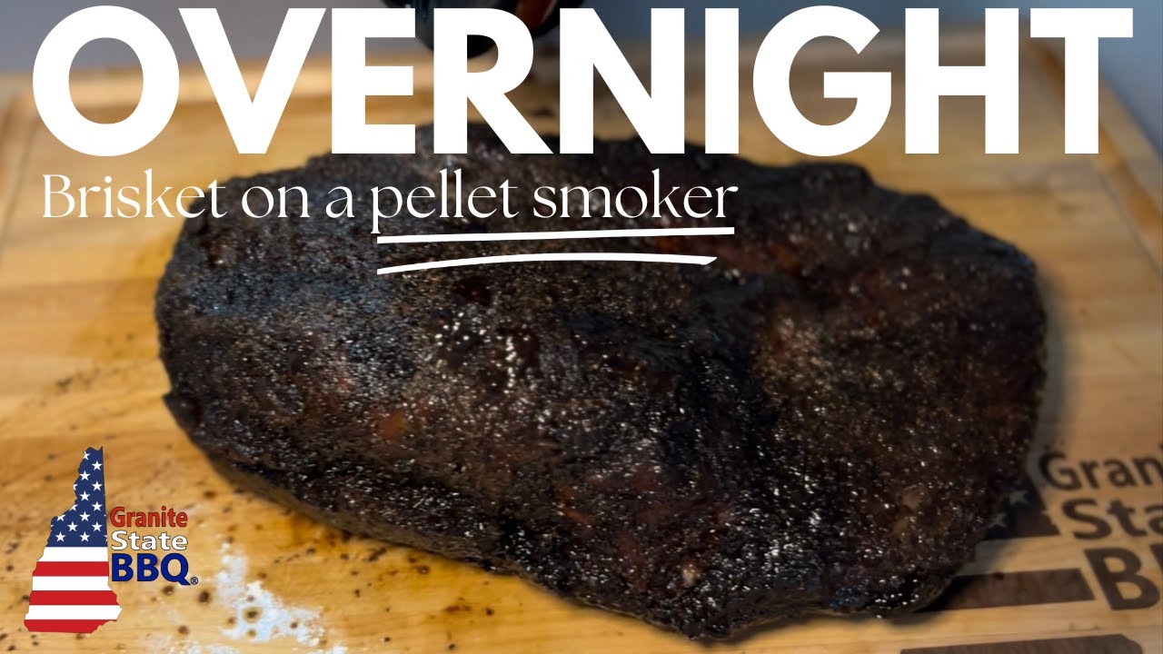 EASY overnight brisket on a pellet smoker