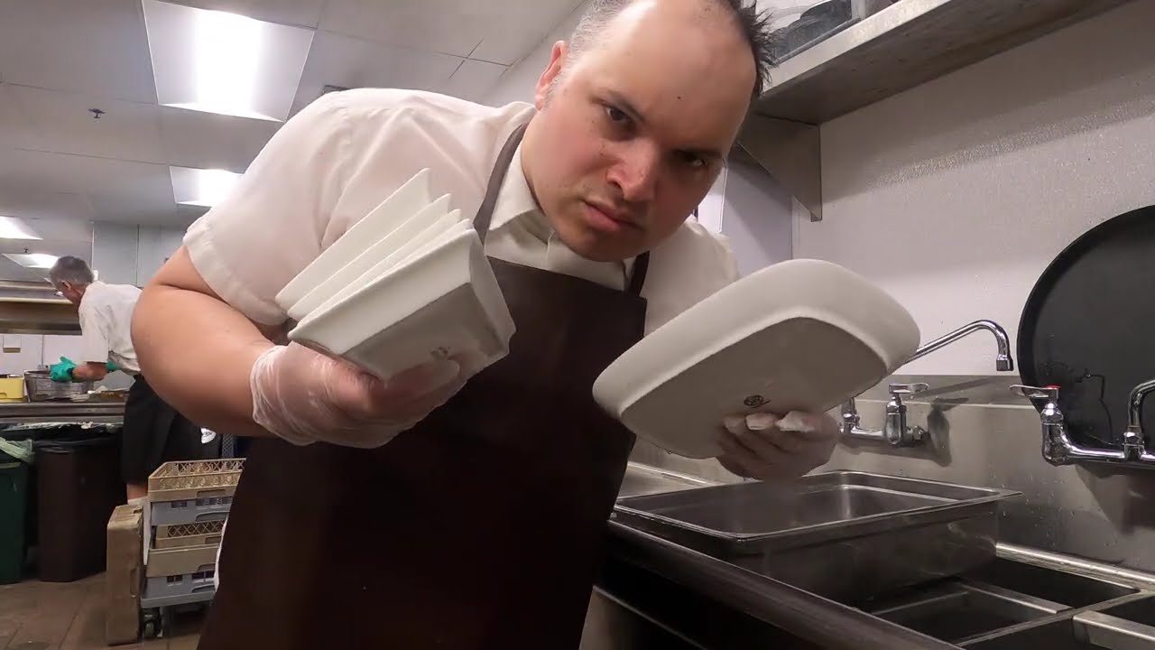 THE DISHWASHER MAN WANTS TO ATTEND NIGHT SCHOOL IN A COLLEGE UNIVERSITY PHD MINIMUM WAGE WORK #133
