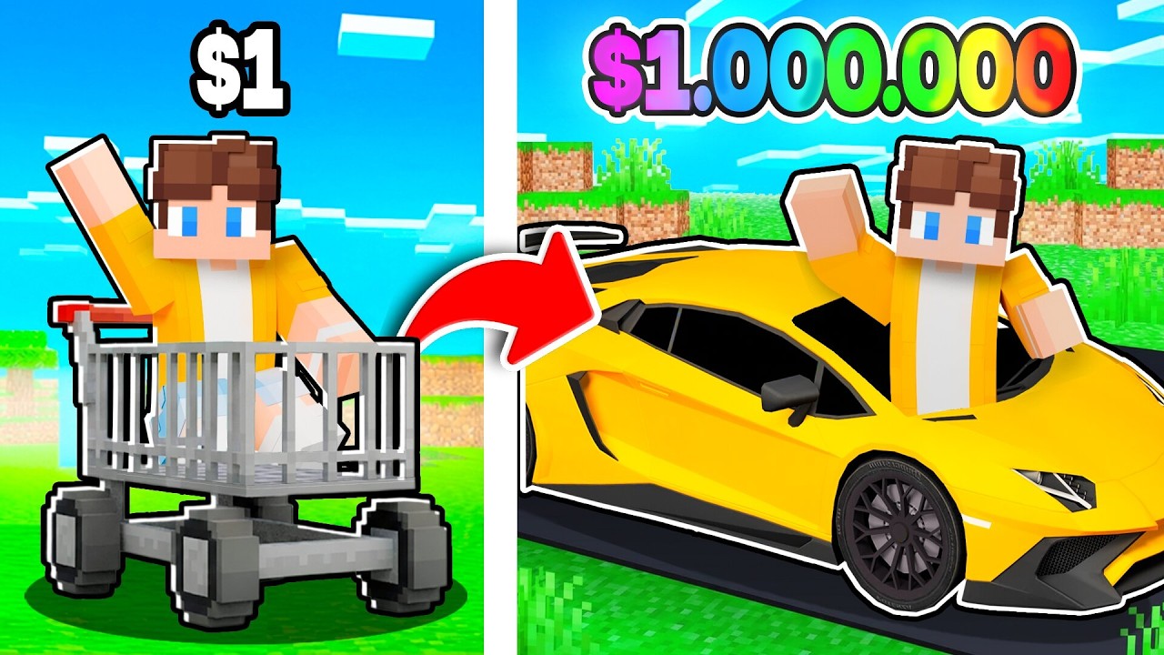 SAMOCH&Oacute;D za $1 VS $1.000.000 w MINECRAFT!