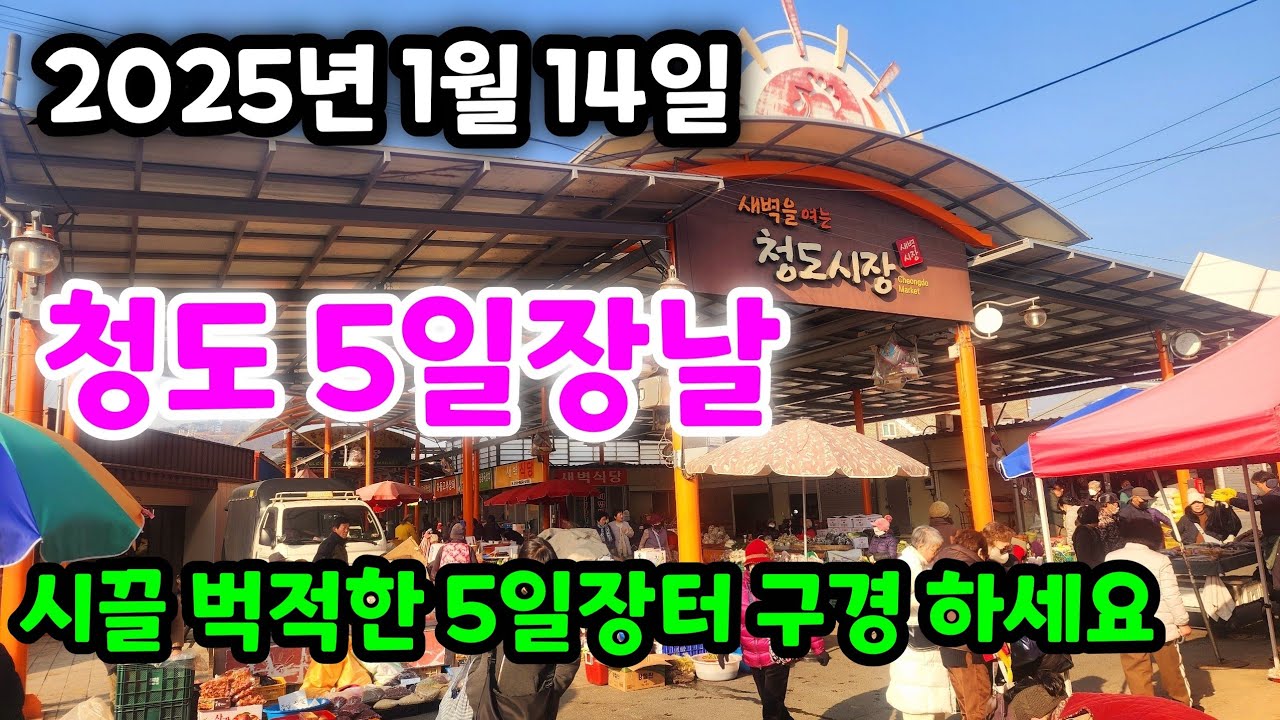 시끌벅적한 시골5일장터 먹거리 없는게 없다  ☆  청도읍 5일장날 구경하고 가세요