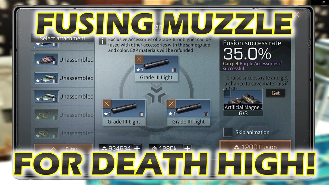 Lifeafter Fusing Purple Muzzle for Death High! Purple Attachment OP!