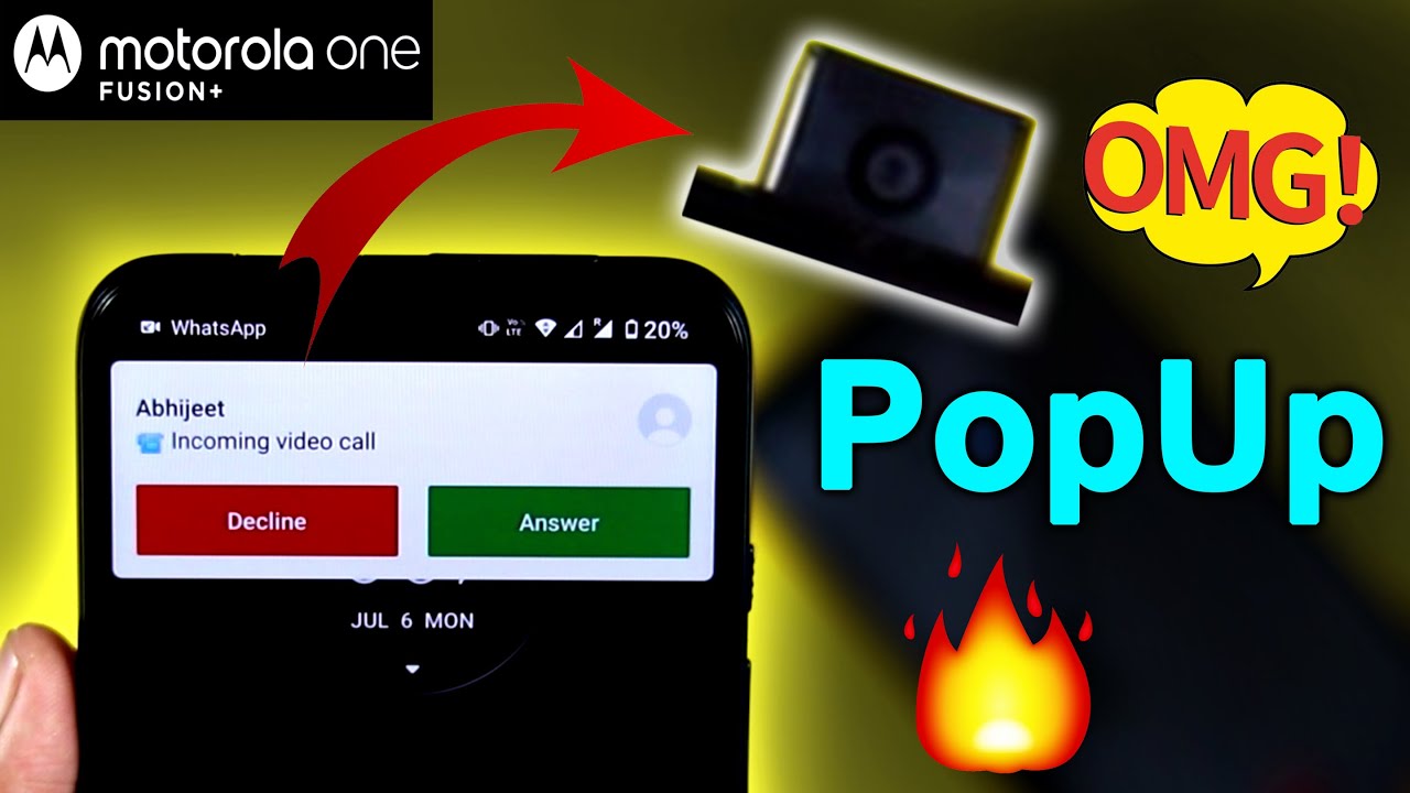 Moto One Fusion Plus Popup Camera Problem? WhatsApp Calling | Motorola One Fusion Plus Popup Camera