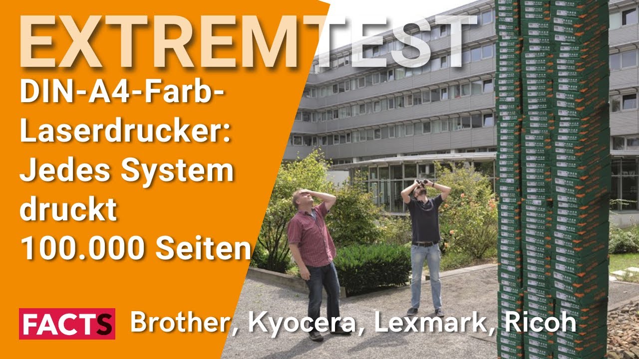 Extremtest: Drucker von Brother, Kyocera, Lexmark, Ricoh müssen 100.000 Seiten drucken