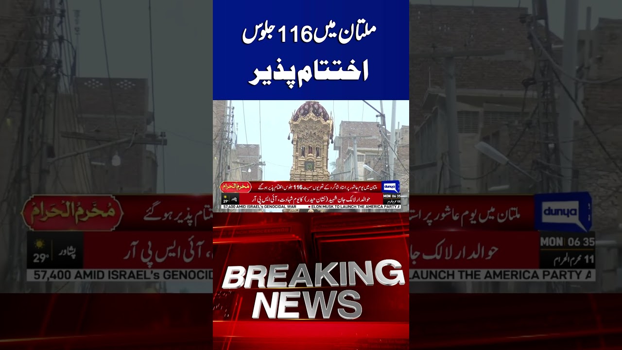 Multan: 116 Ashura Processions Including Ustad-Shagird Tazias Conclude Peacefully #shorts