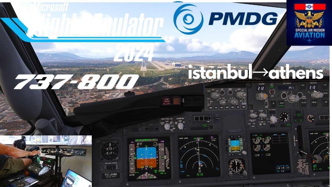Flight Simulator 2024 | PMDG 737-800 Full Realistic Stunning Approach into Athens! | 4K