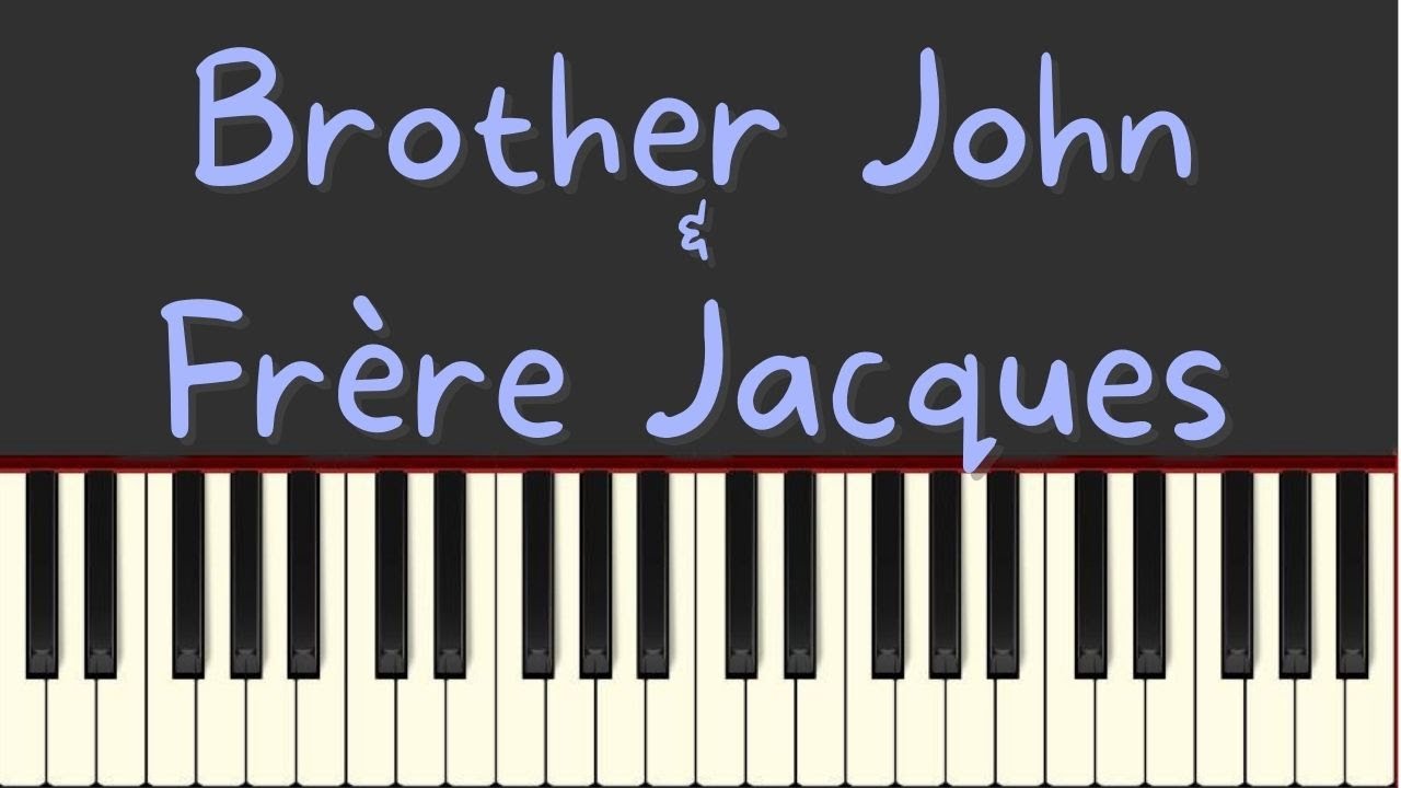 Brother John and Frère Jacques easy piano tutorial