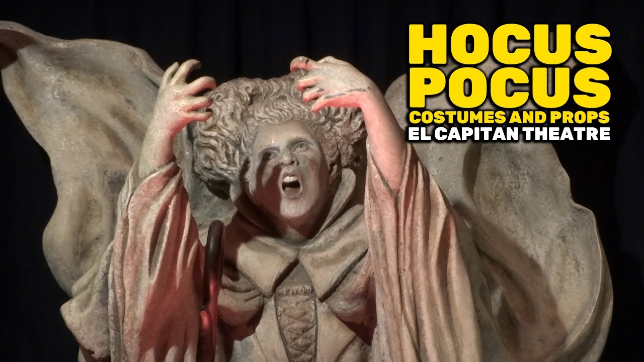 "Hocus Pocus" costumes and props display at El Capitan Theatre in Hollywood