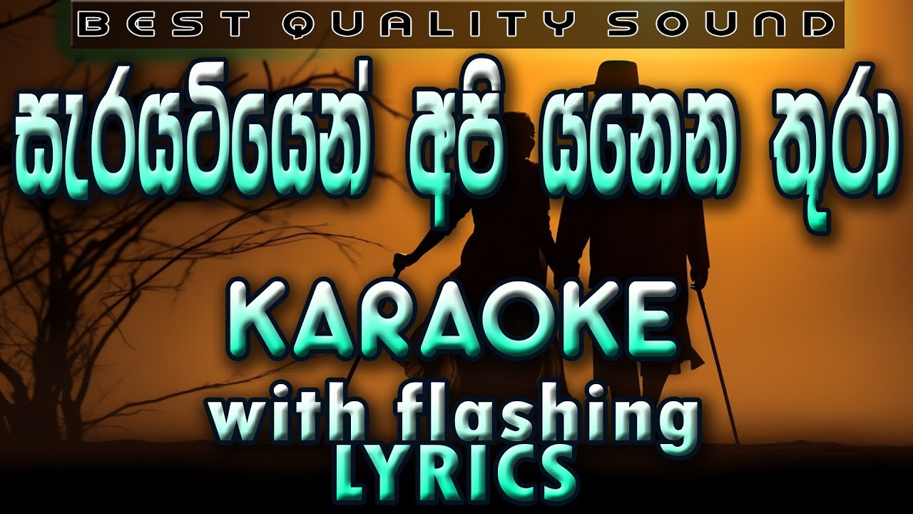Sarayatiyen Api Yanena Thura Karaoke with Lyrics (Without Voice)