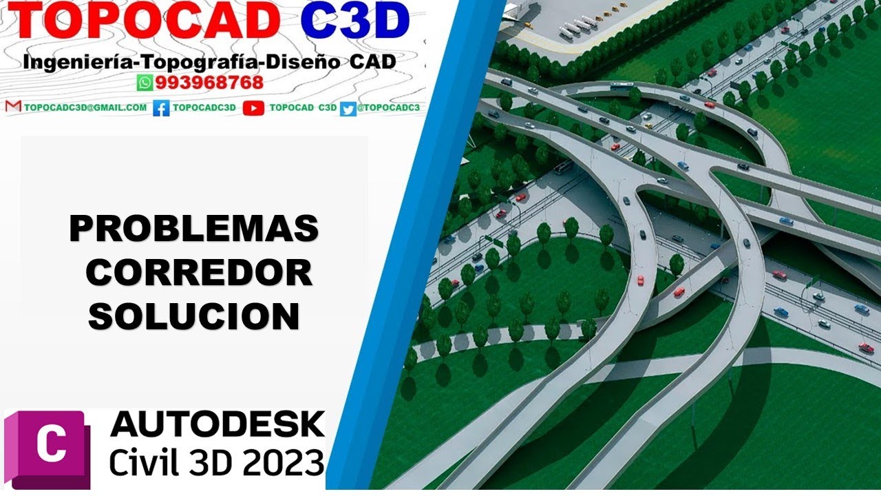 CIVIL 3D-2023: PROBLEMAS CON EL CORREDOR - SOLUCION
