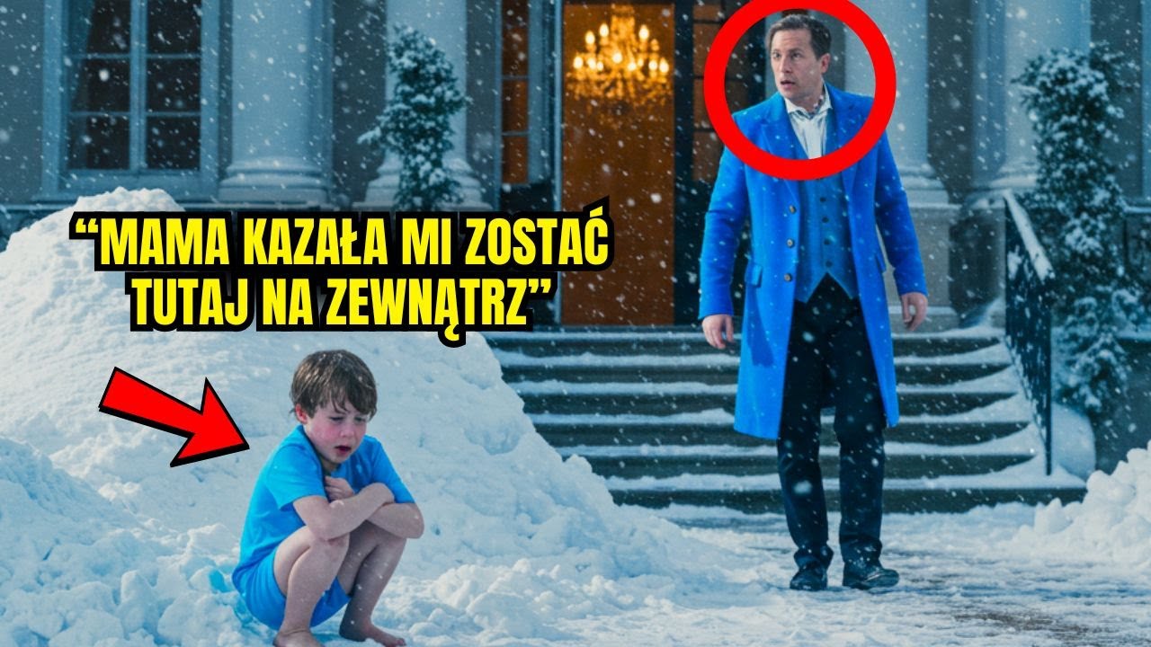 MILIONER WRACA WCZEŚNIEJ I WIDZI SYNA NA ZEWNĄTRZ ZIMĄ: 