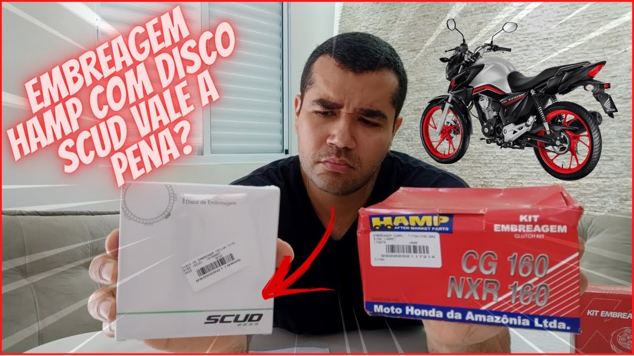 [Vale A Pena] Comprar Kit Embreagem Hamp Com Disco Scud Cg Fan Titan Bros 160