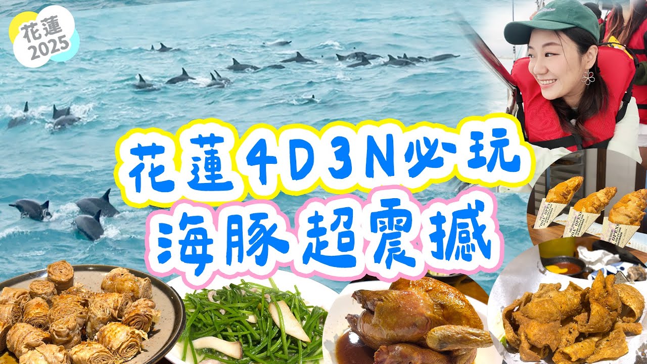 花蓮4D3N深度遊攻略｜300條海豚震撼賞鯨＋原住民必食台菜｜七星潭體驗＋東大門夜市精華【2025 花蓮必玩合集】▲雅軒漫遊 [中字] #雅軒