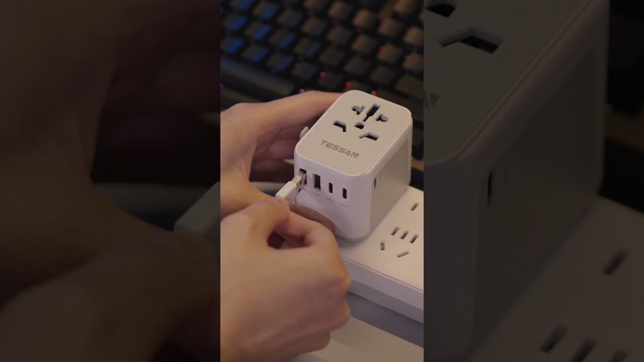 One plug to rule (almost) the whole world!!🔌😊🌏✈🚝#tessan #adapter #traveladapter