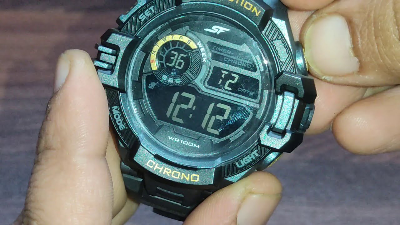 Sonata Super Fibre 77075PP03 Digital Watch Time Configuration Process #sonatasf