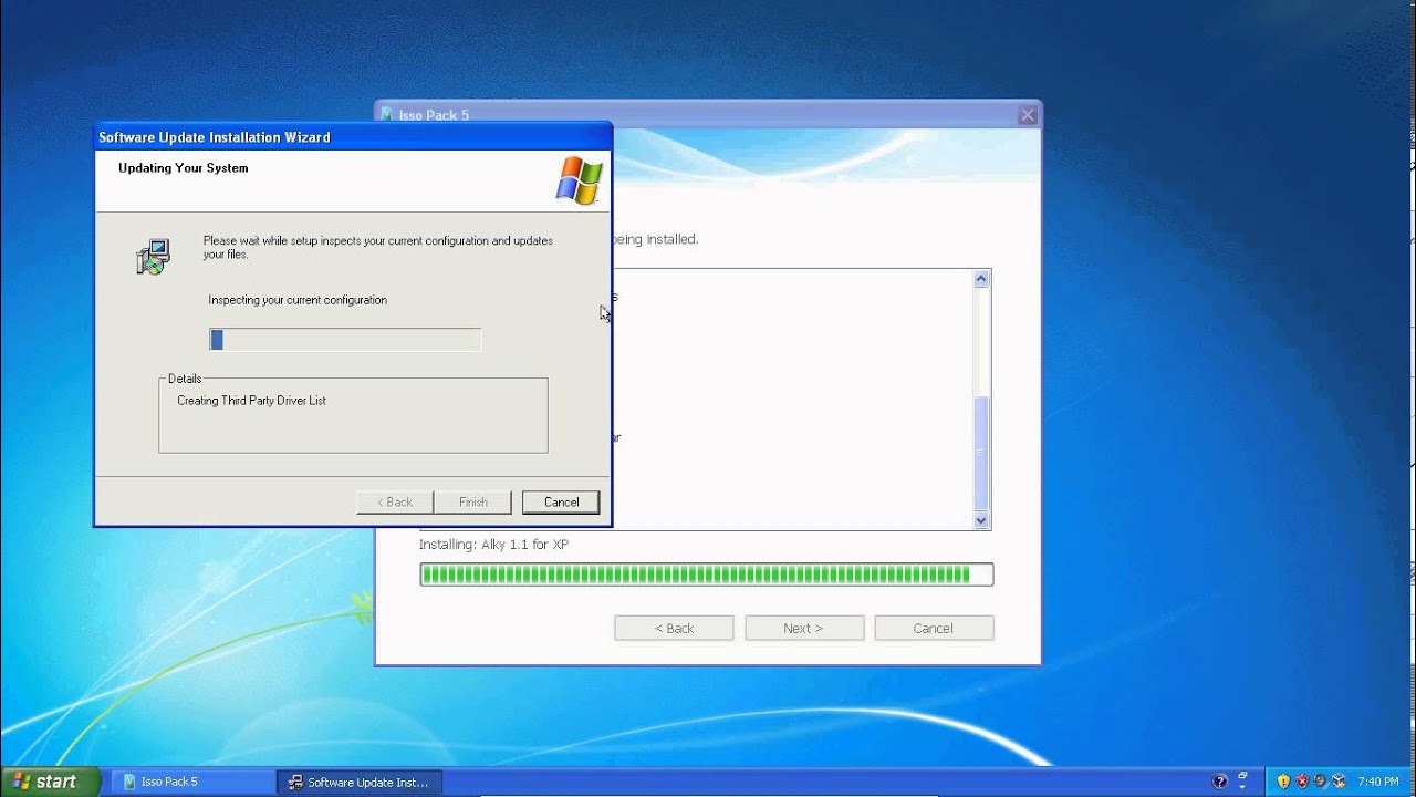 Using Issopack to transform Windows XP into Windows 7