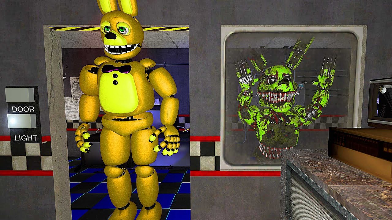 АНИМАТРОНИКИ ПУГАЮТ ОХРАННИКА FNAF 1 COOP ГАРРИС МОД Garry's Mod