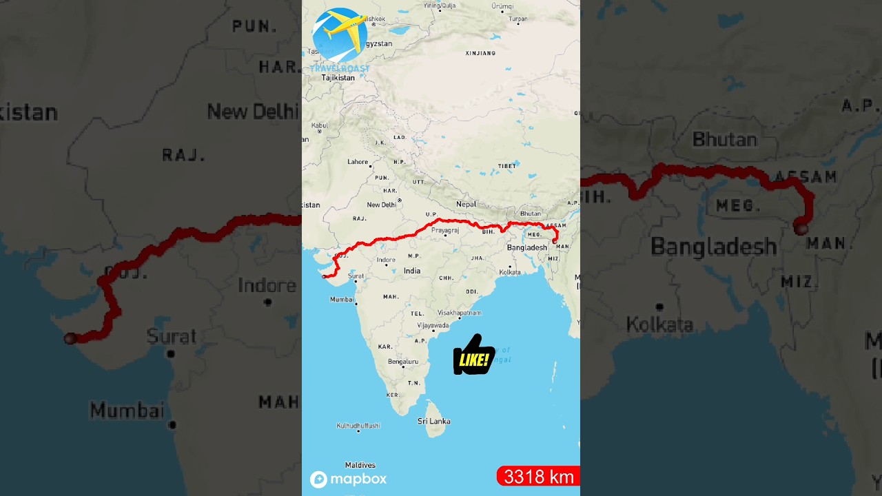 East West Corridor NH 27 | India's 2nd Longest National Highway | Porbandar to Silchar #shorts