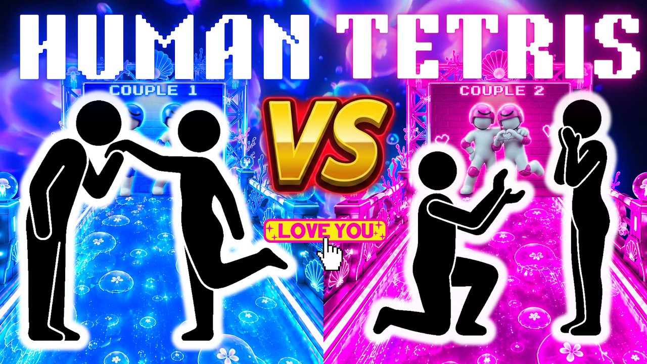 HUMAN TETRIS PVP Couple ⚡| One Couple, One Winner | Full Body Warm-Up #1