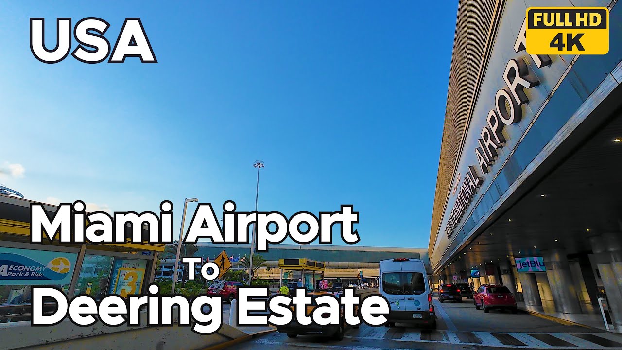 Scenic Drive from Miami International Airport to Deering Estate | 4K