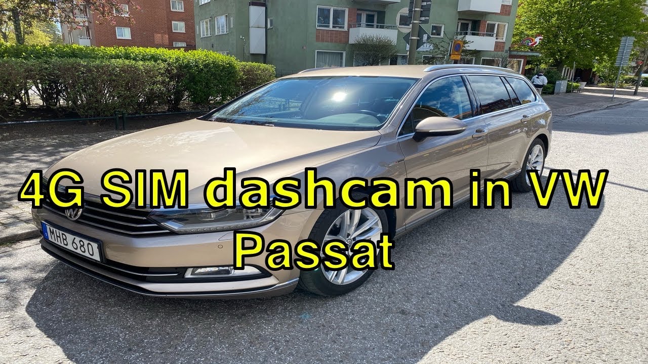 Установка видеорегистратора JC400P 4G с помощью кабеля в VW Passat B8 2016 года
