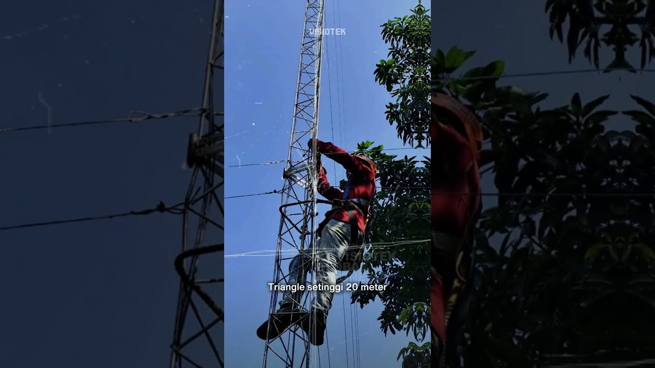 Maintenance Tower Triangle 20 Meter di Daerah Karawang