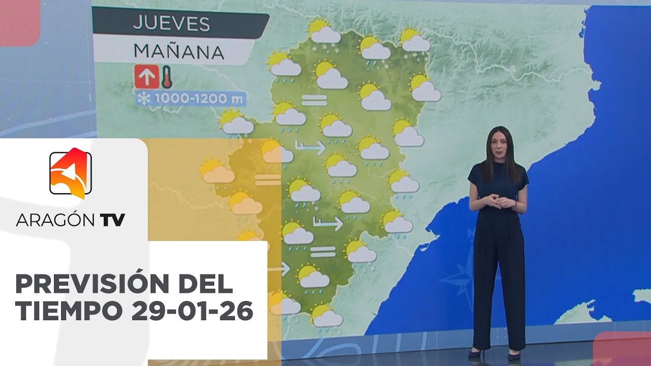 Previsión del tiempo para el jueves 29 de enero de 2026