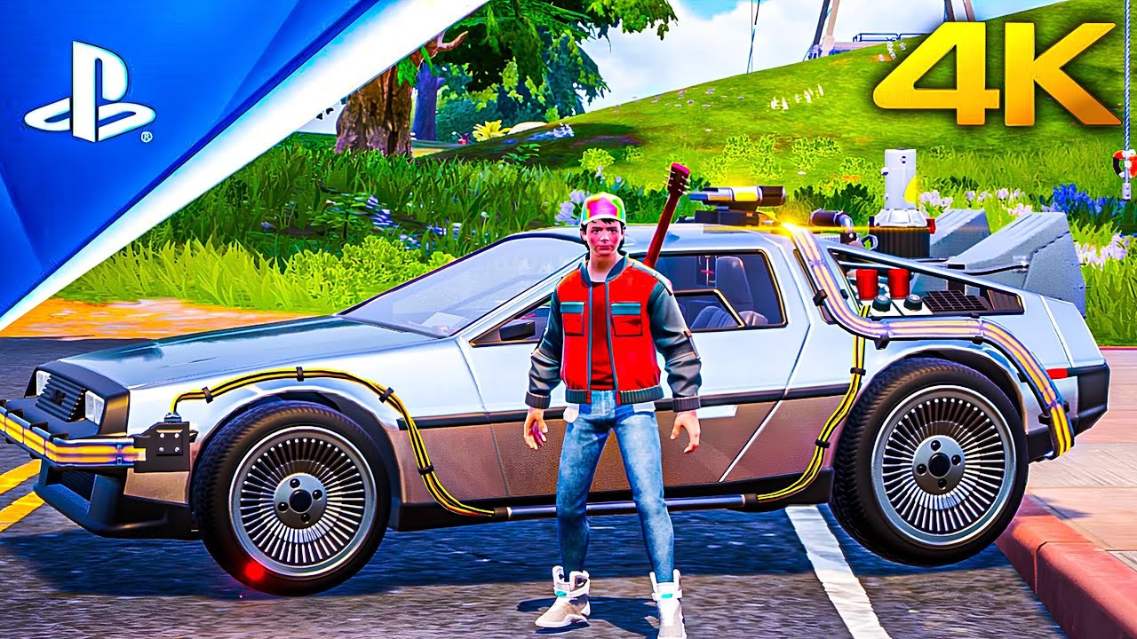 Fortnite Delorean Time Machine Location Guide + GAMEPLAY ! | 4K Gameplay