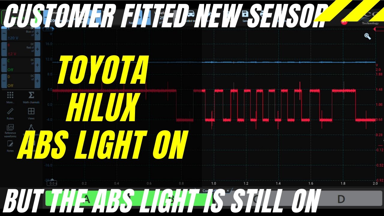 Toyota Hilux ABS light on - customer already replaced the sensor