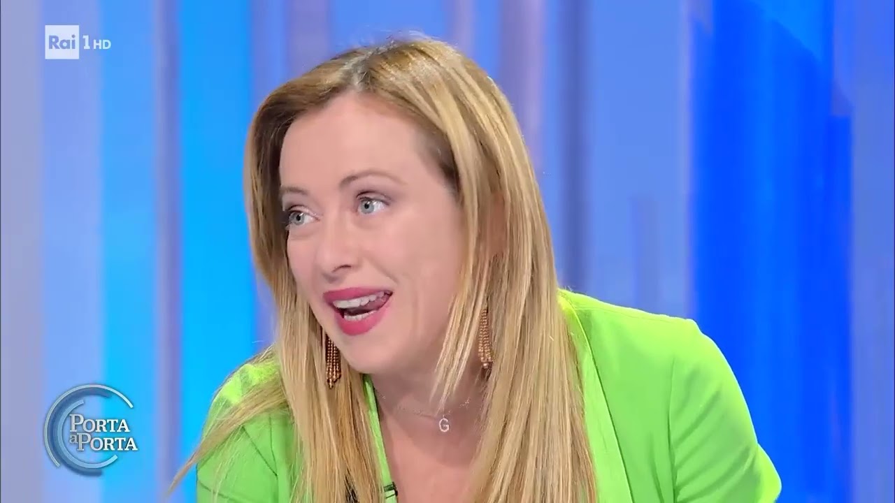 Una grande Giorgia Meloni intervistata a Porta a Porta da Bruno Vespa. Assolutamente da non perdere!