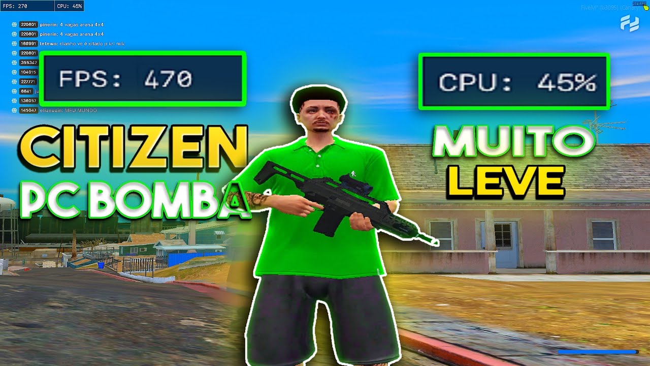 CITIZEN FEITA PARA PC BOMBA! FIVEM PC FRACO (RP/PVP) +300FPS - 2025