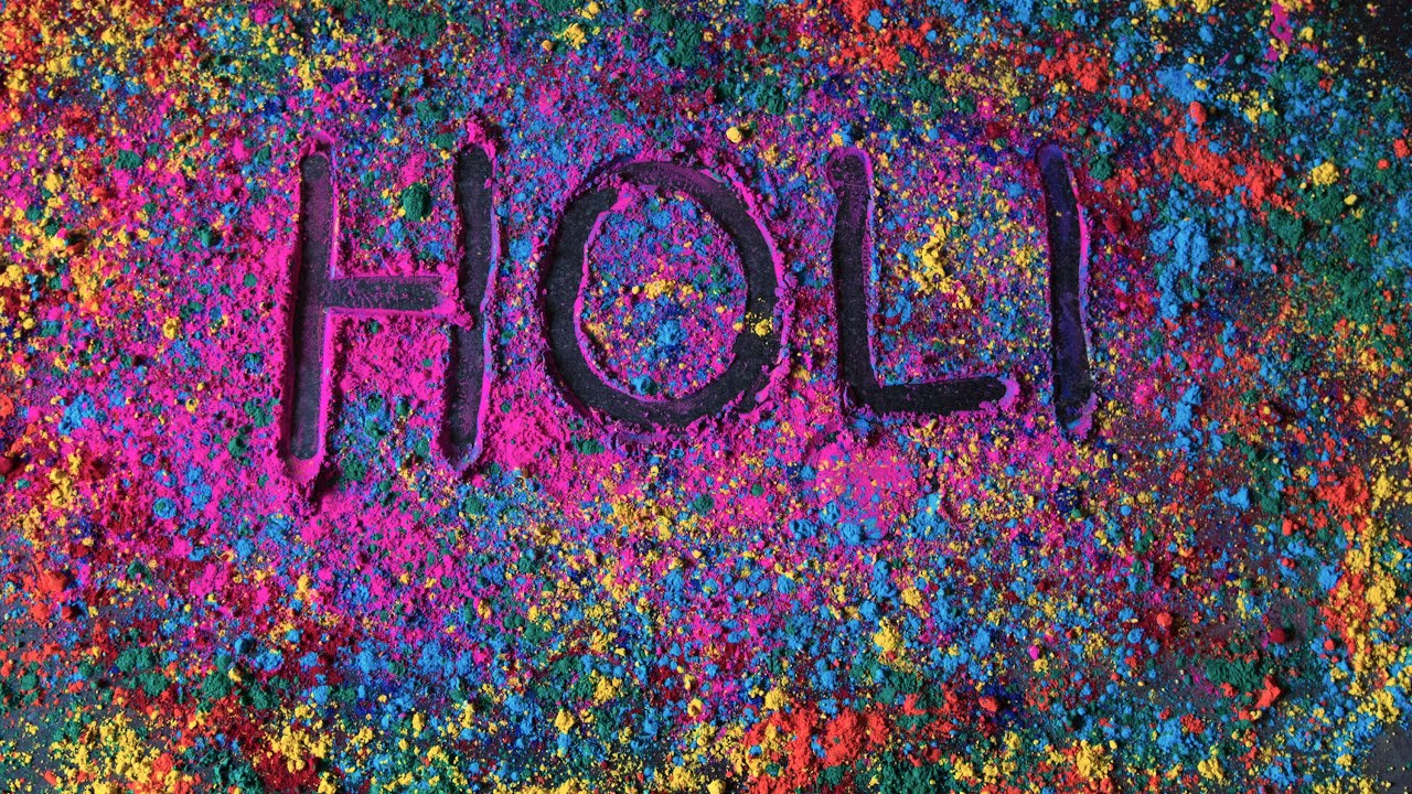 4K Holi Festival Screensaver | Hindu Festival of Colors | Kid Friendly, 1 Hr, Soft Music