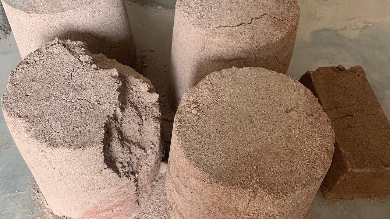 Gritty red dirt dry floor crumbling asmr