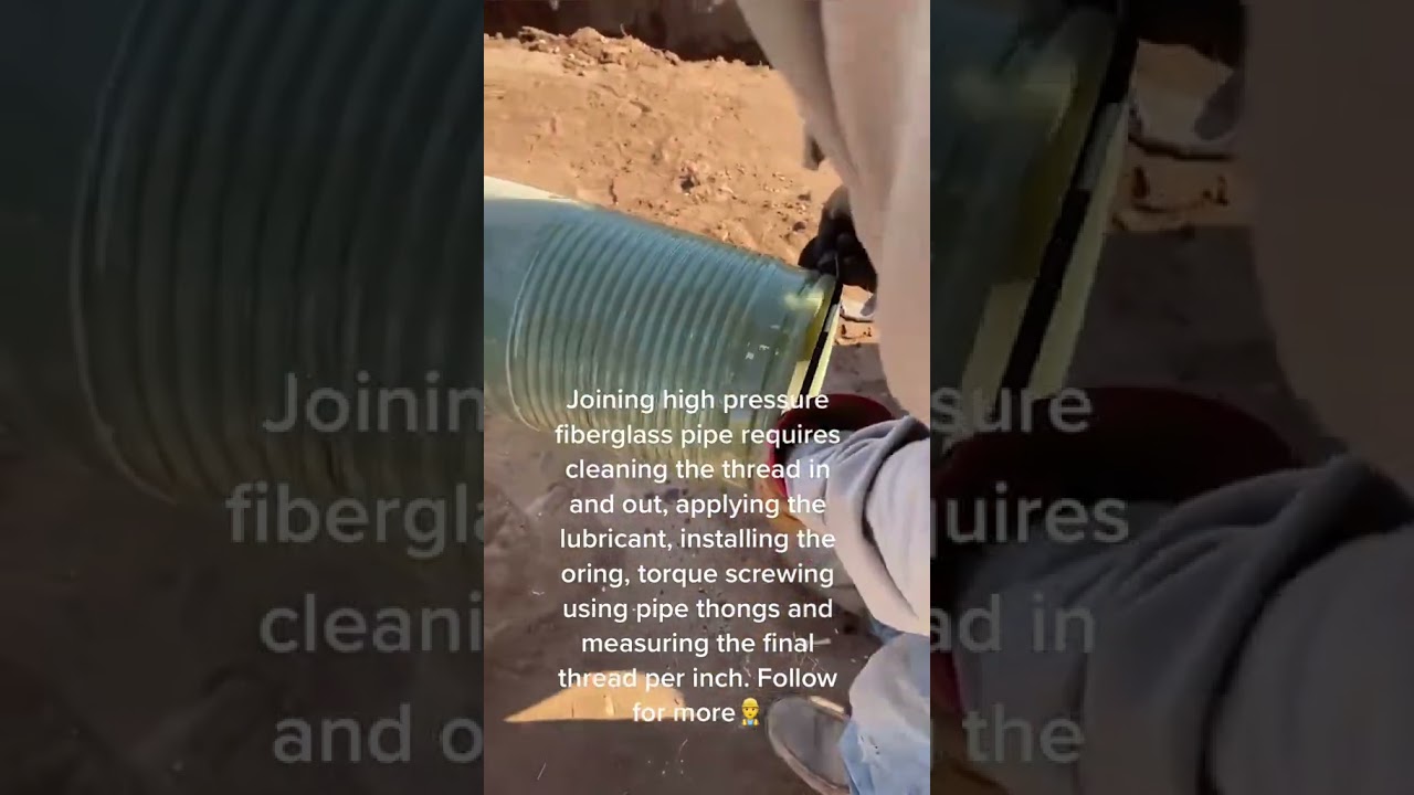 Joining a fiberglass pipe