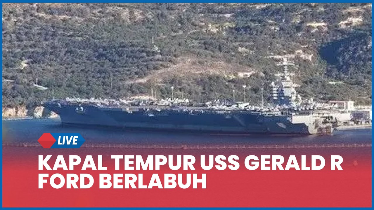 Siaga Perang Hadapi Ancaman Iran, Kapal Tempur USS Gerald R Ford Berlabuh di Perairan Israel