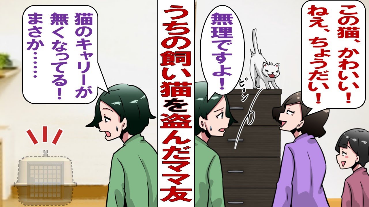 【漫画】我が家の飼い猫を欲しがる近所のクレクレママ「この猫かわいい！私にちょうだい！」私「うちの家族をあげる訳ないでしょ！」そんなある日、飼い猫が盗まれてしまい&hellip;&hellip;