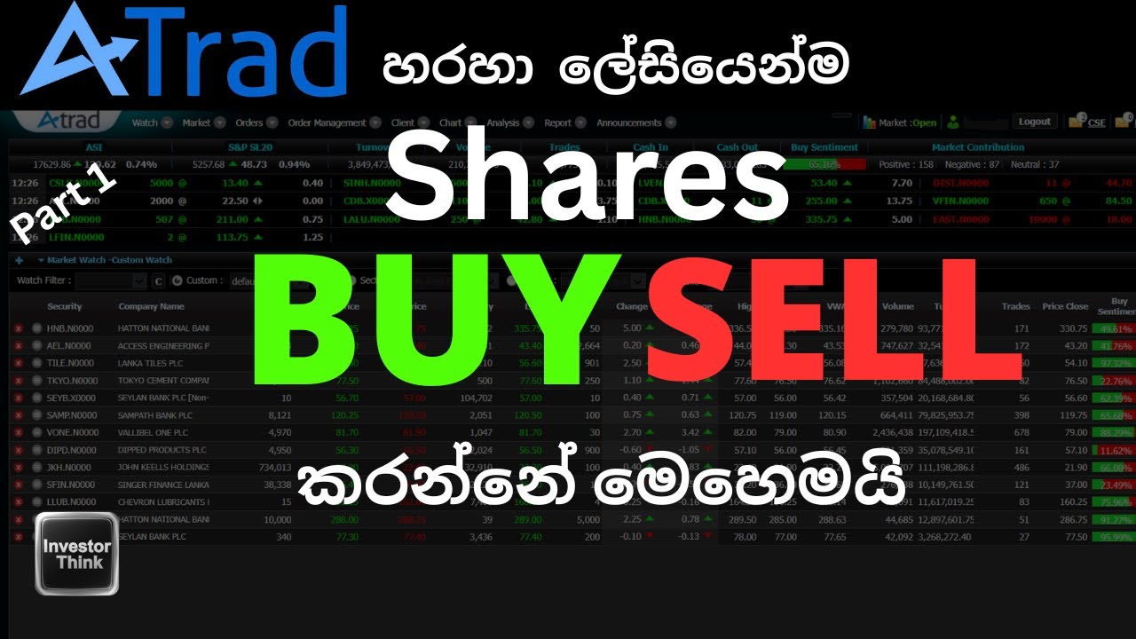 🇱🇰ATRAD හරහා  ලේසියෙන්ම කොටස් BUY SELL කරන්නේ මෙහෙමයි|Online Share Trading(Part 1)