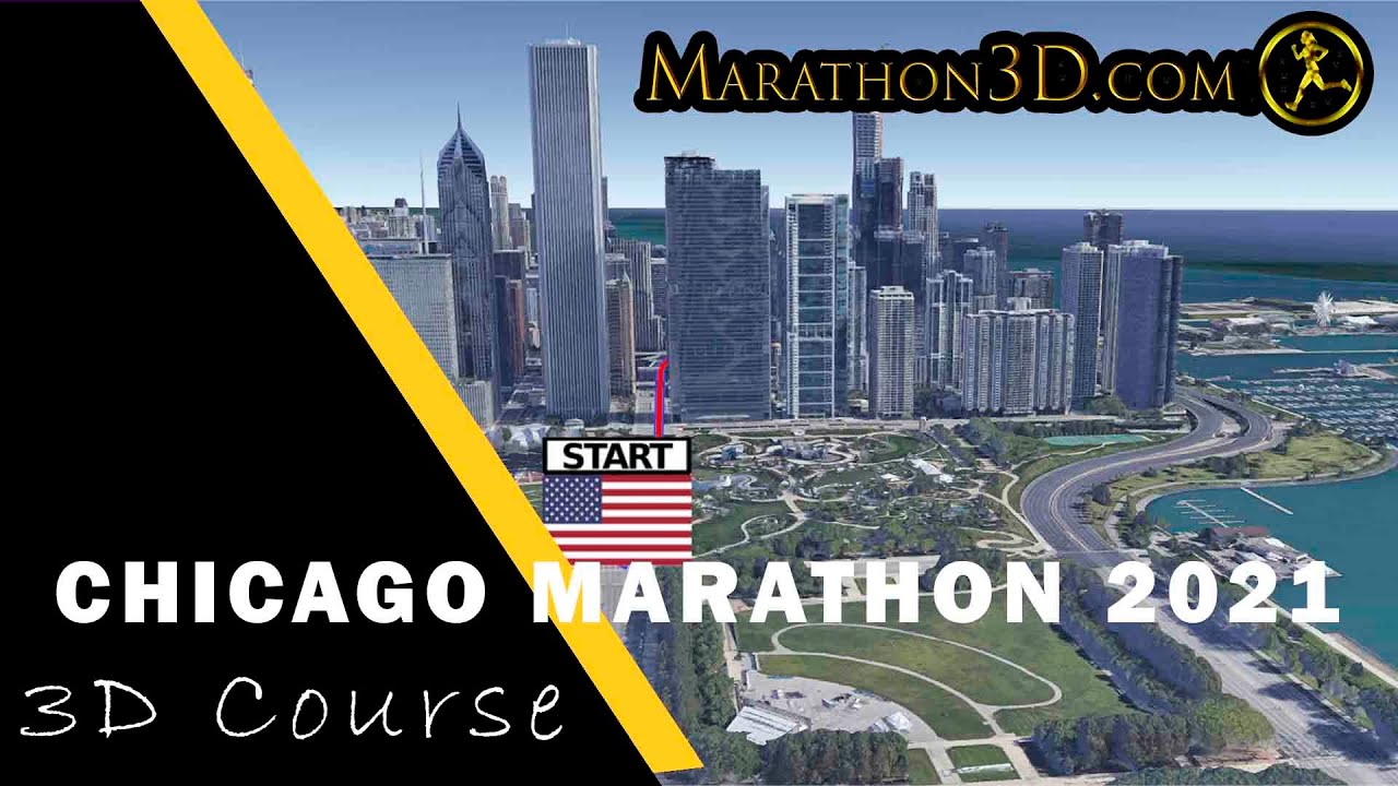 CHICAGO MARATHON 2021  3D Course | www.Marathon3D.com