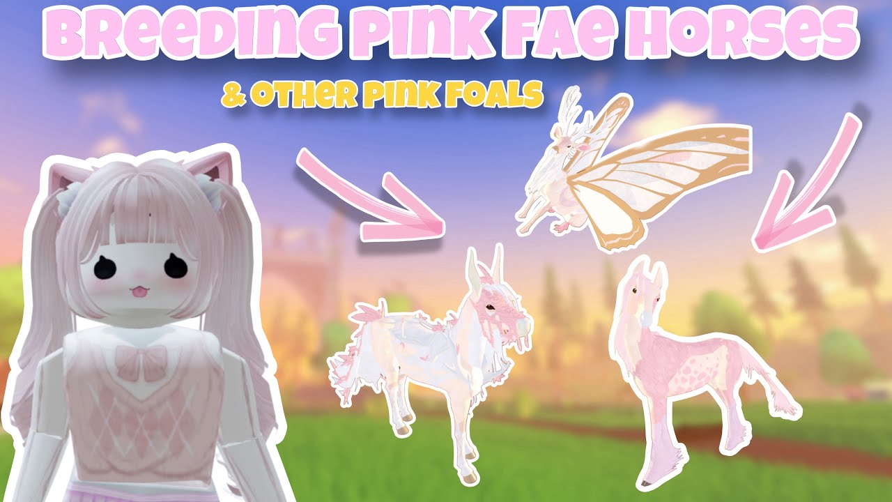 Breeding PINK Fae horses & other pink foals! Horse Life Roblox