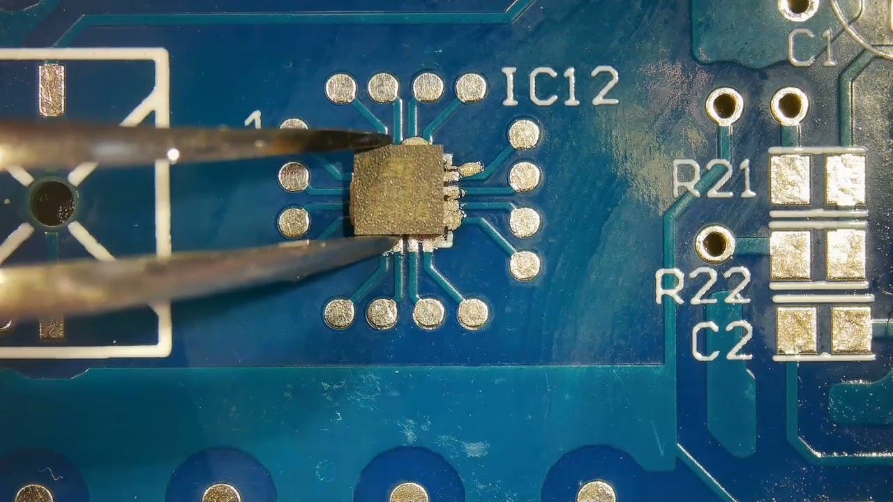 SMD soldering tutorial - Quad flat No lead package (QFN) install and removal