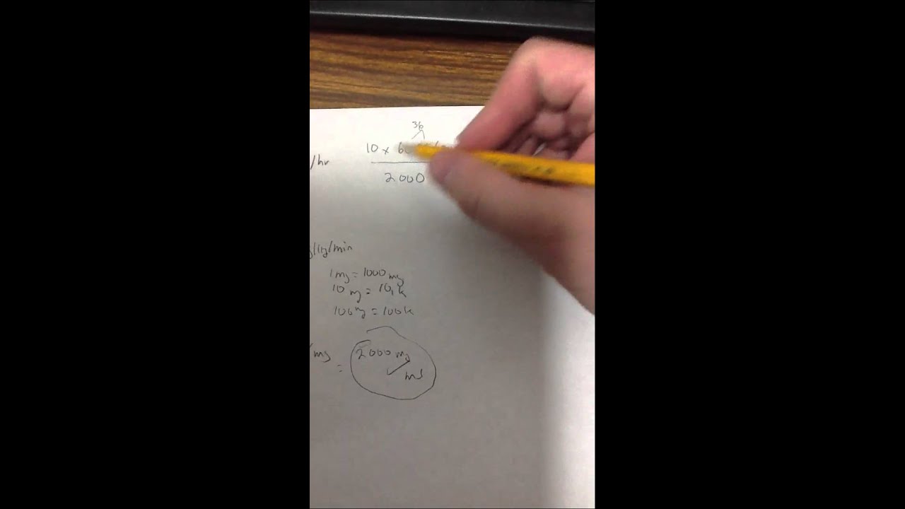 Dopamine infusion calculation