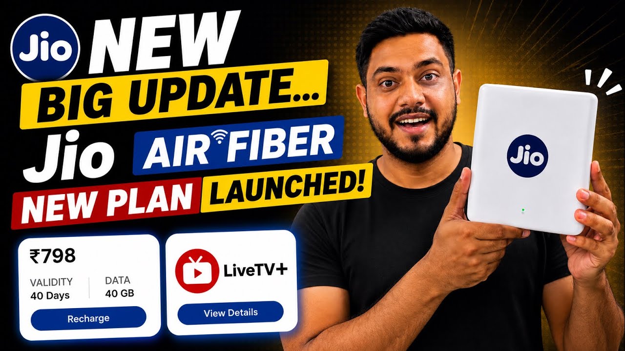 Jio new BIG update launch !!! Jio Airfiber new plan launched & JIO STB Live Tv+ app new channels !!!