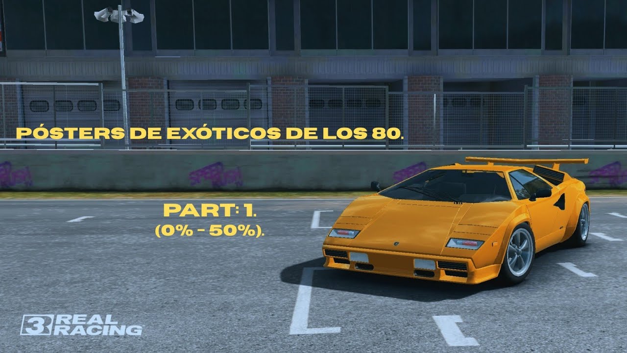 Real Racing 3 - Pósters de exóticos de los 80.